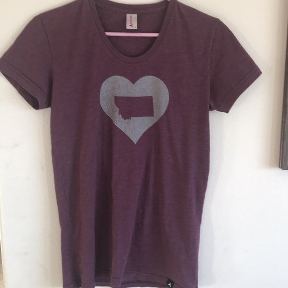 Aspinwall women’s short sleeve shirt with my ❤️ is in MT logo USA made - Picture 7 of 16